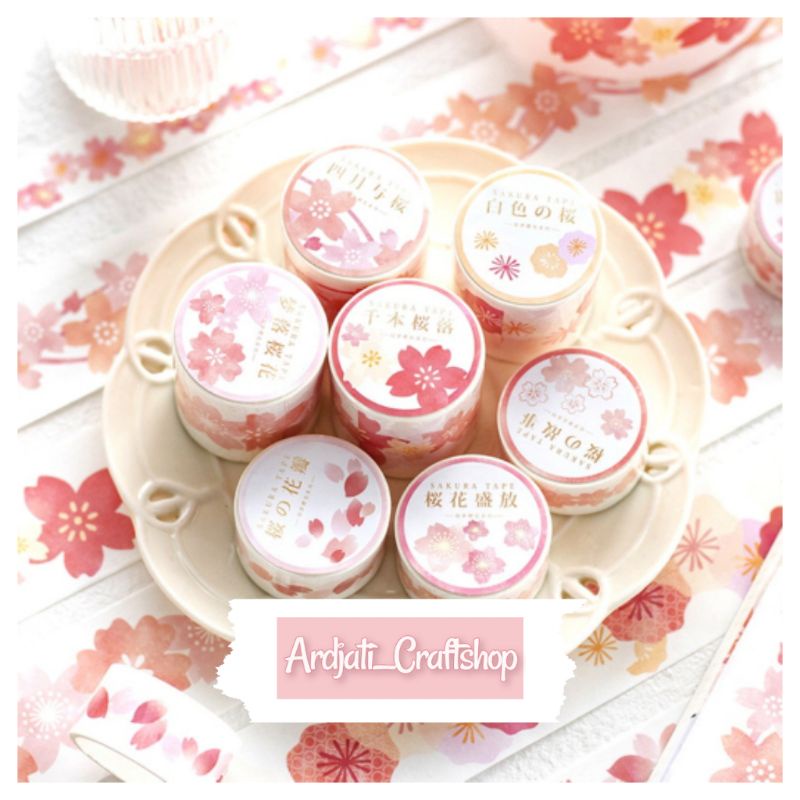 

Washi Tape Bunga Sakura 19mm/38mm*2m Tape Roll Sakura