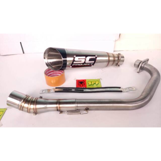 Knalpot Racing Kolong SC project Knalpot Underbelly Universal Vixion R15 Cb 150R CBR 150R Xabre GSX