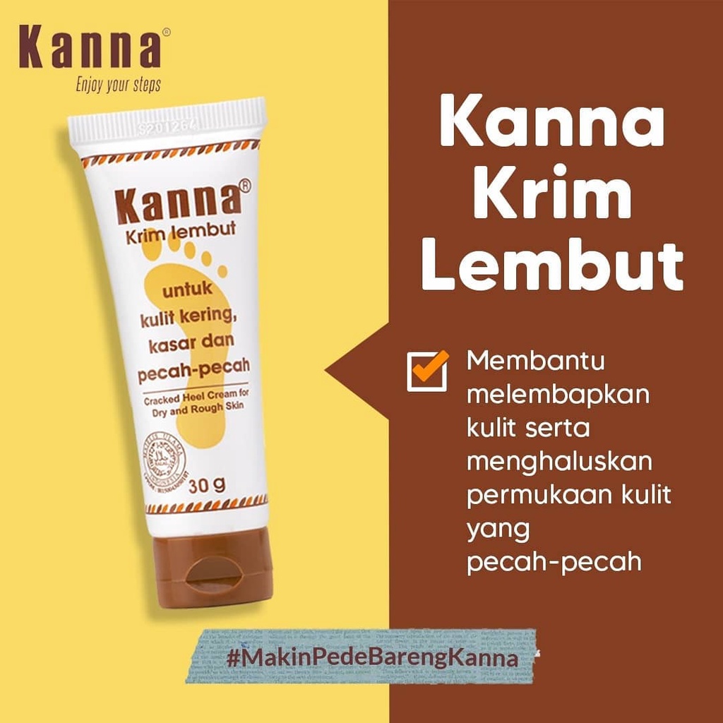 Kanna Krim Kaki | Kanna White | Kanna Krim Lembut 15gr/30gr (Krim Kulit Kering Kasar Pecah2)