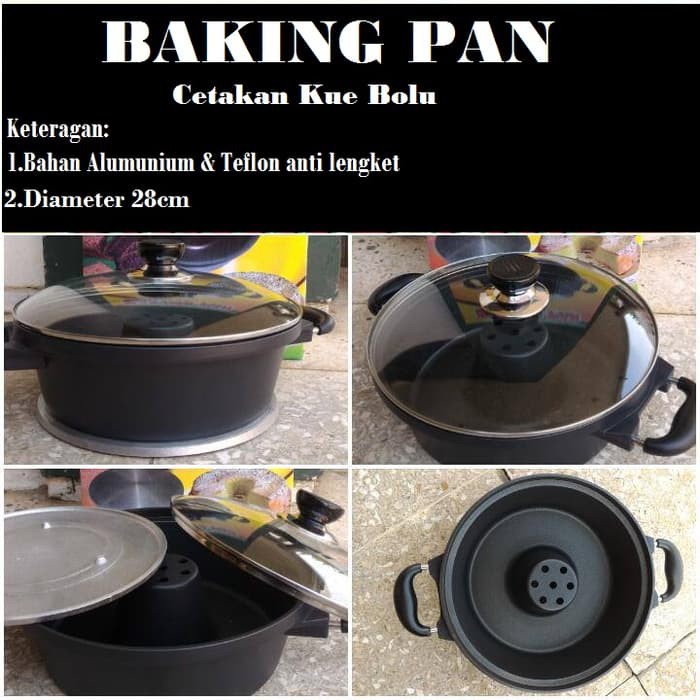 Wajan Cetakan Baking Pan Kue Bolu Panggang Tanpa Oven Panci Tidak Shopee Indonesia