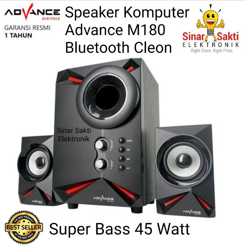 Speaker Advance Aktif Portable M180BT Bluetooth SUPER BASS CLEON Komputer