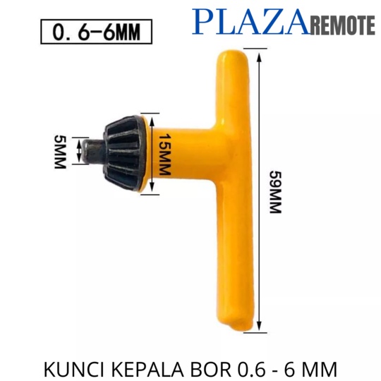 KUNCI PEMBUKA &amp; PENGENCANG KEPALA BOR  0.6 - 6 MM