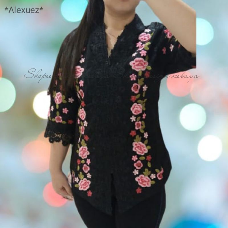 Atasan Kebaya Encim Bordir Senada Modern