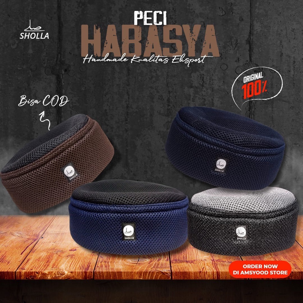 Peci Habasya Dewasa Original / Peci Habasya Sholla / Peci Habasya Pria Dewasa Peci Habasya Sholla Bu