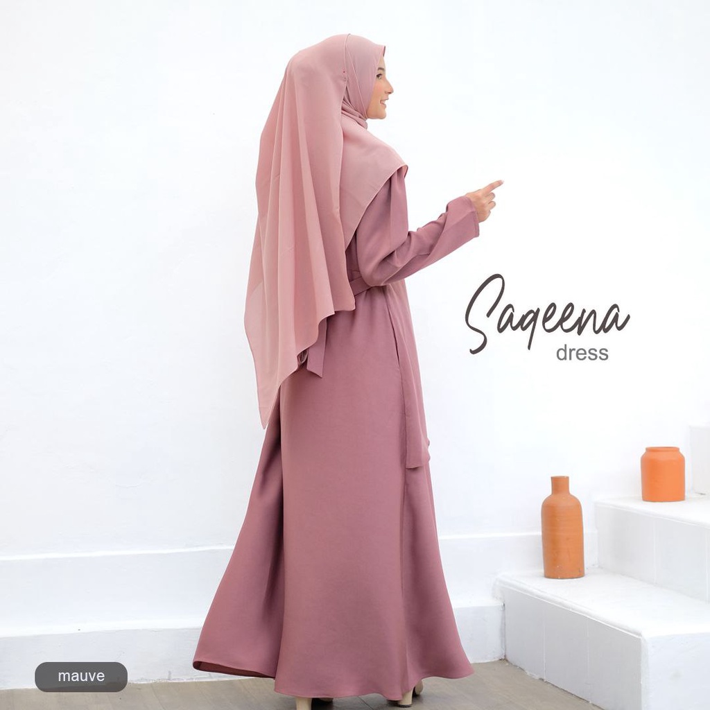 Saqeena Gamis Brukat Pesta Kekinian Gaun Wisuda Bridesmaid Premium Terbaru By Riskirich