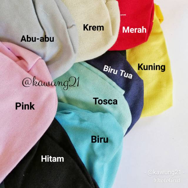 TW1840 Tas Selempang Kanvas Anak Perempuan Cewe Simpel  Warna Cantik Kasual