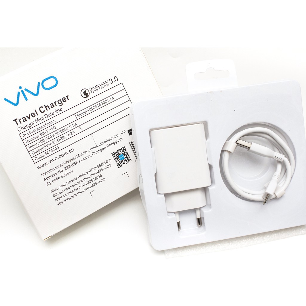 Charger Vivo Qualcomm Quick Charge 3.0 Micro USB Casan Vivo 3.0 QC + Kabel Data Micro USB