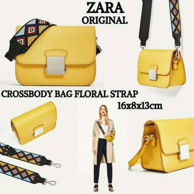ZARA ORIGINAL CROSSBODY BAG/SLINGBAG/TAS SELEMPANG METRO FLORAL STRAP