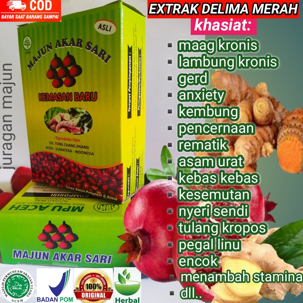 Jual Majun Akar Sari Delima Merah Obat Herbal Asam Lambung Maag Mag ...