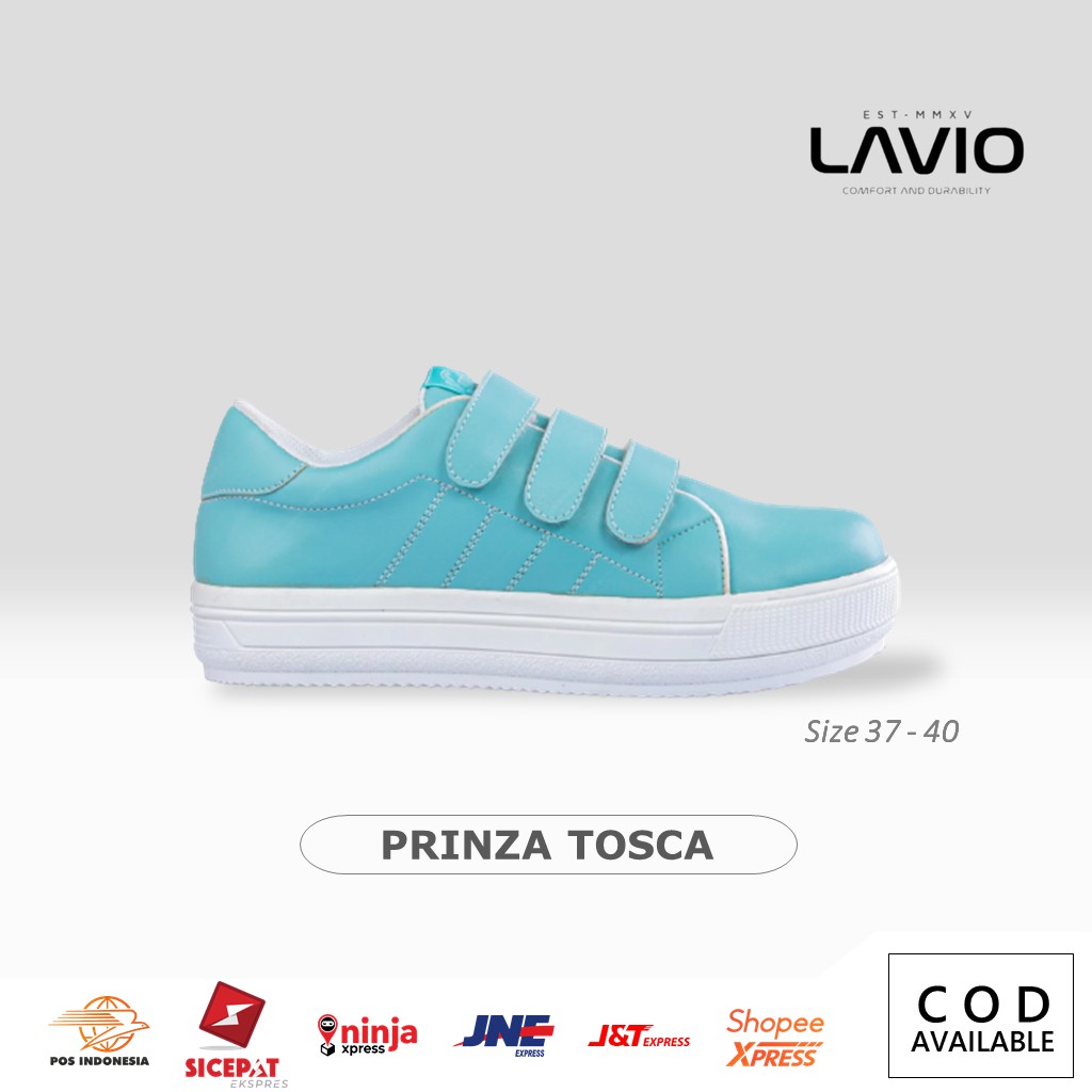 Lavio Prinza Sepatu Wanita Sneakers Tanpa Tali Size 36-40 Perempuan Korea Style Putih Casual Branded