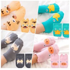 KAOS KAKI ANAK / BAYI 3D PENDEK MOTIF BINATANG ANTI SLIP