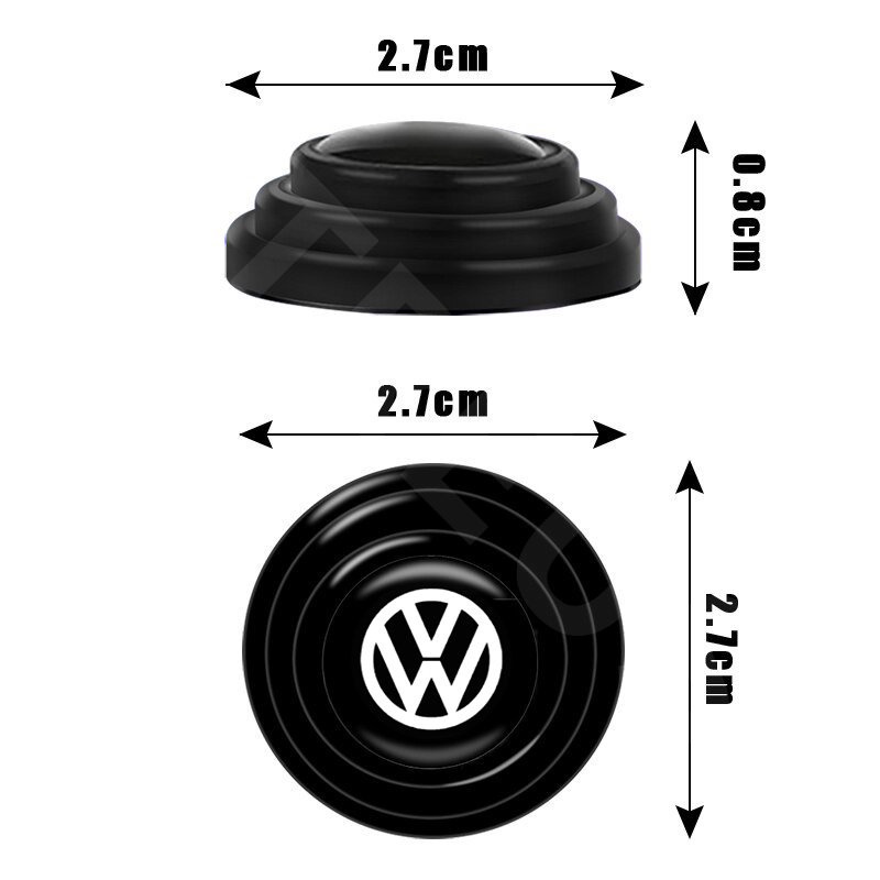 Volkswagen 4 / 8 / 12Pcs Stiker Silikon Peredam Suara Anti Shock / Benturan Untuk Pintu Bagasi Mobil Polo Golf