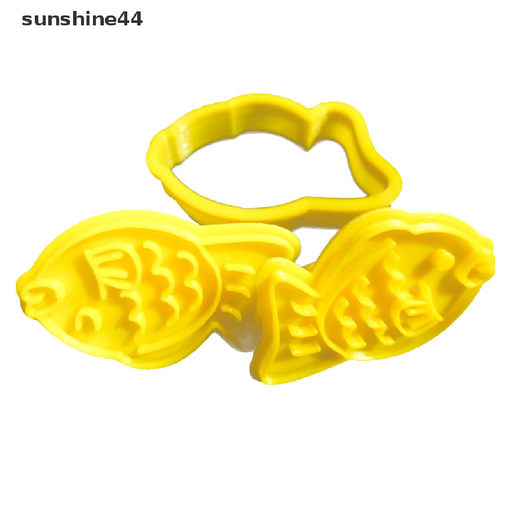 Sunshine Cetakan Kue / Sandwich / Cookie Bentuk Ikan Kecil 3d