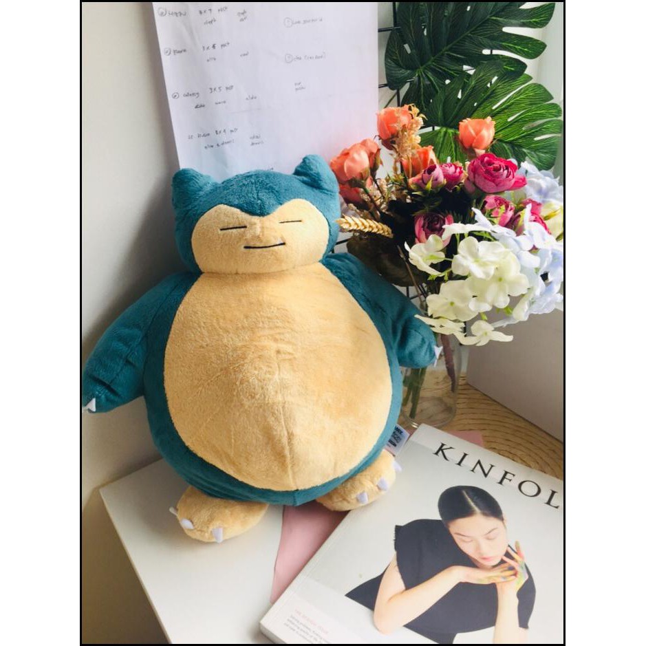 Boneka Snorlax Jumbo Takara Tomy Stuffed Plush Pokemon Doll Original