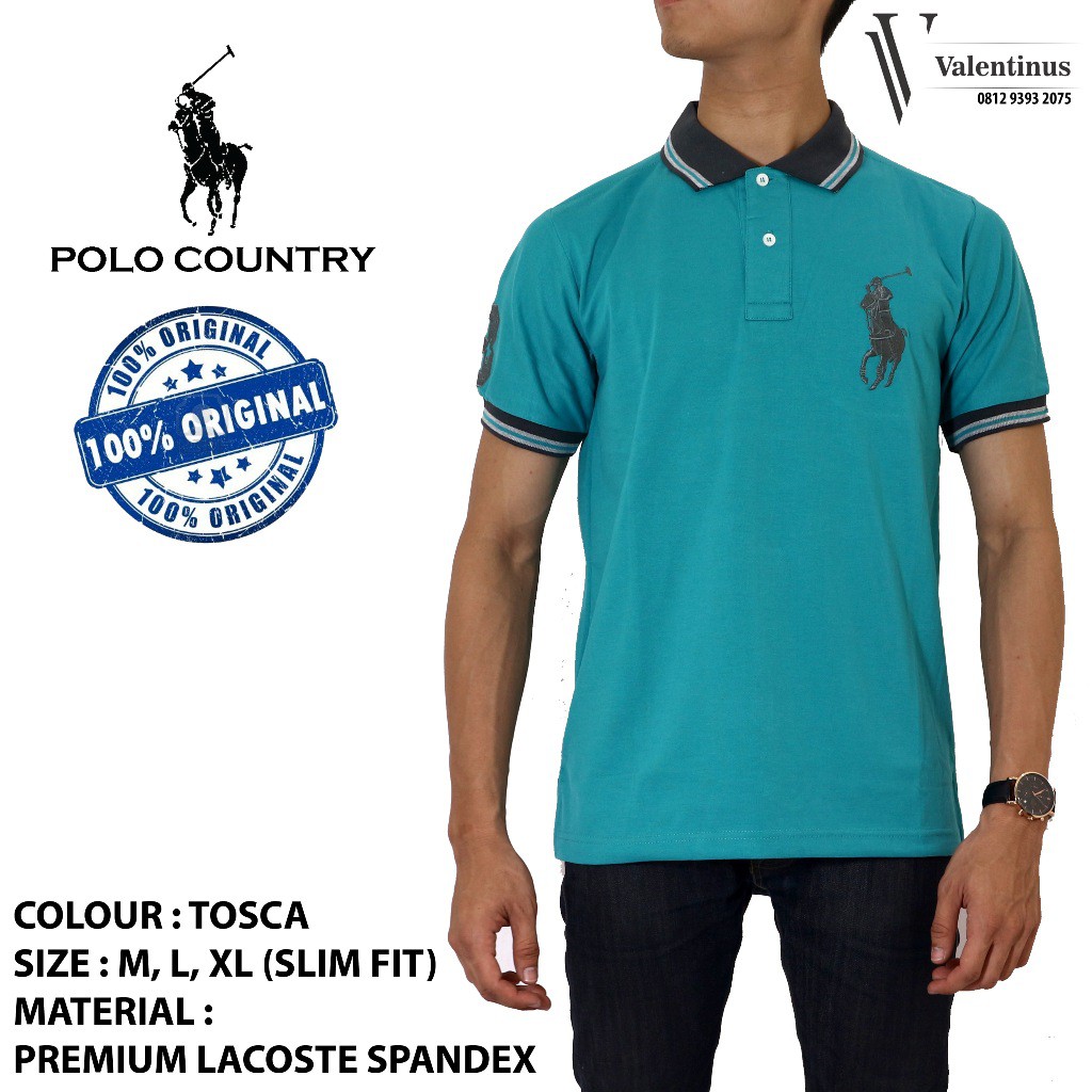 KAOS BERKERAH. POLO COUNTRY. POLO PREMIUM BERBAHAN LACOSTE SPANDEK. NYAMAN DAN ADEM DIGUNAKAN