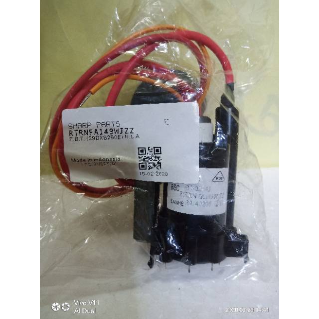 Flyback TV Sharp Slim Piccolo 21inc BSC25-0214J / RTRNFA149WJZZ atau FA149 149 ori Mesin