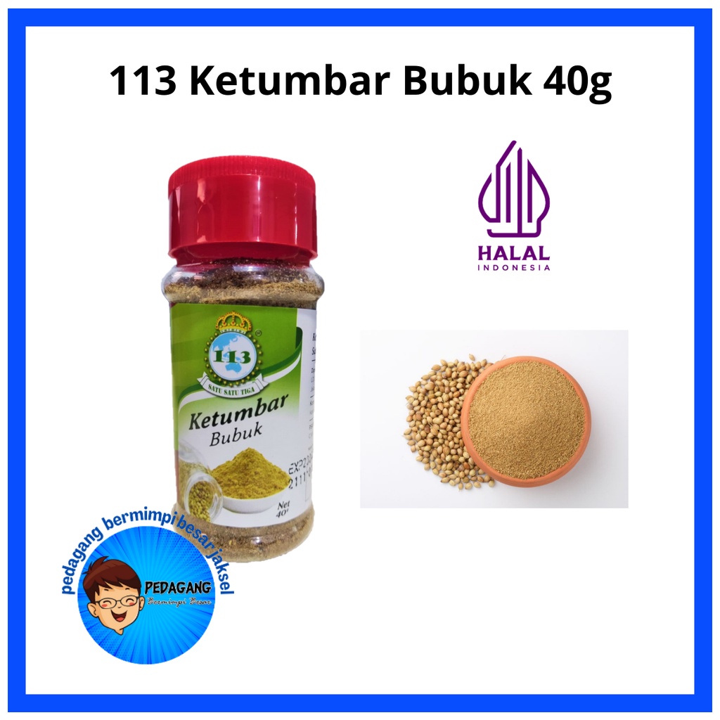 

113 Ketumbar Bubuk 40g / Bumbu Dapur / Penyedap Rasa/ Rempah Rempah/ Bumbu Masak/ Ketumbar