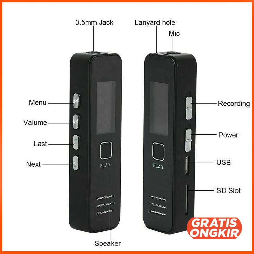 Perekam Suara Audio Digital Mini Voice Recorder 32GB