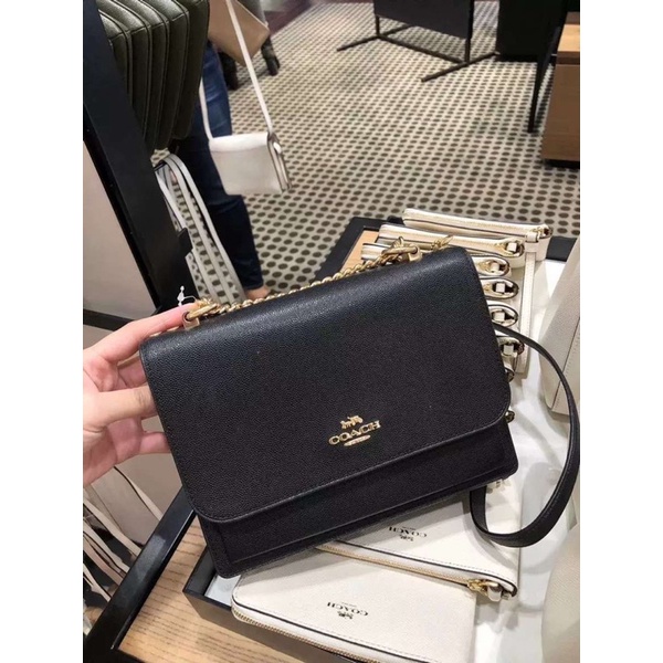 Coach Klare Crossbody Black Leather Crossgrain (91174)