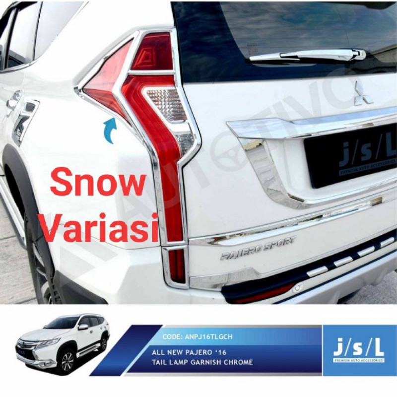 Paket Garnish Lampu Depan Belakang All New Pajero 2016 2018 Chrome