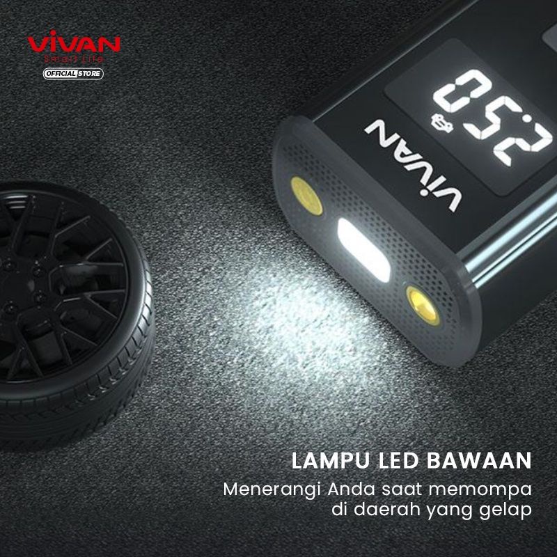 Vivan VTI01 Pompa Ban Elektrik 5200mAh