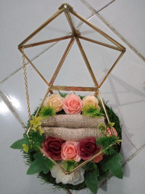 Ring Bearer Tempat Cincin Kaca Terarium