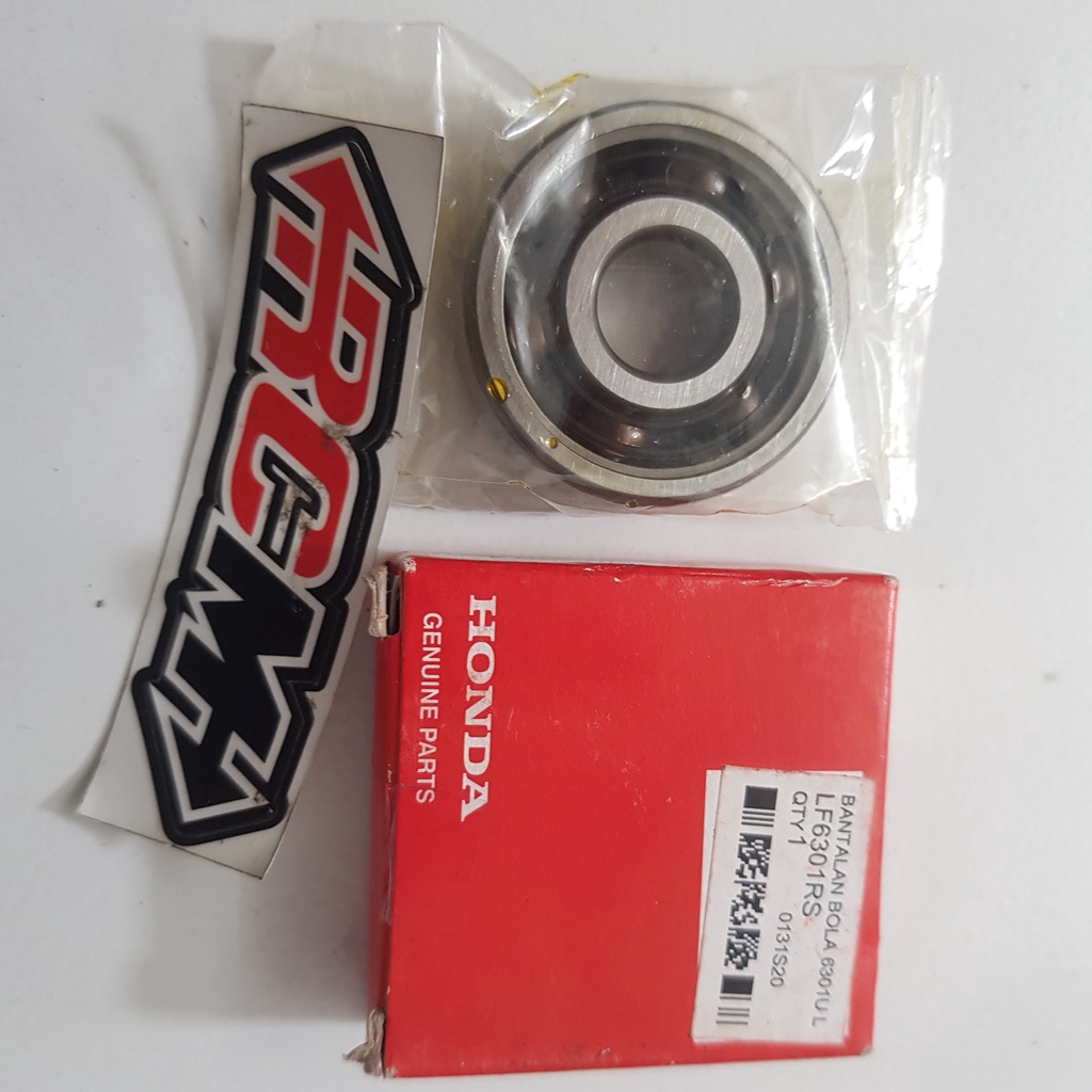 BEARING LAKER LAHER BANTALAN BOLA 6301U 6301 U L RODA DEPAN GRAND PRIMA SUPRA ORIGINAL HONDA AHM HGP ASLI LF6301RS