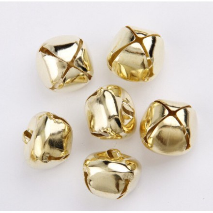 [6PCS] Lonceng Bell Kerincing Bulat Emas ANK / Cross Round Bells Gold