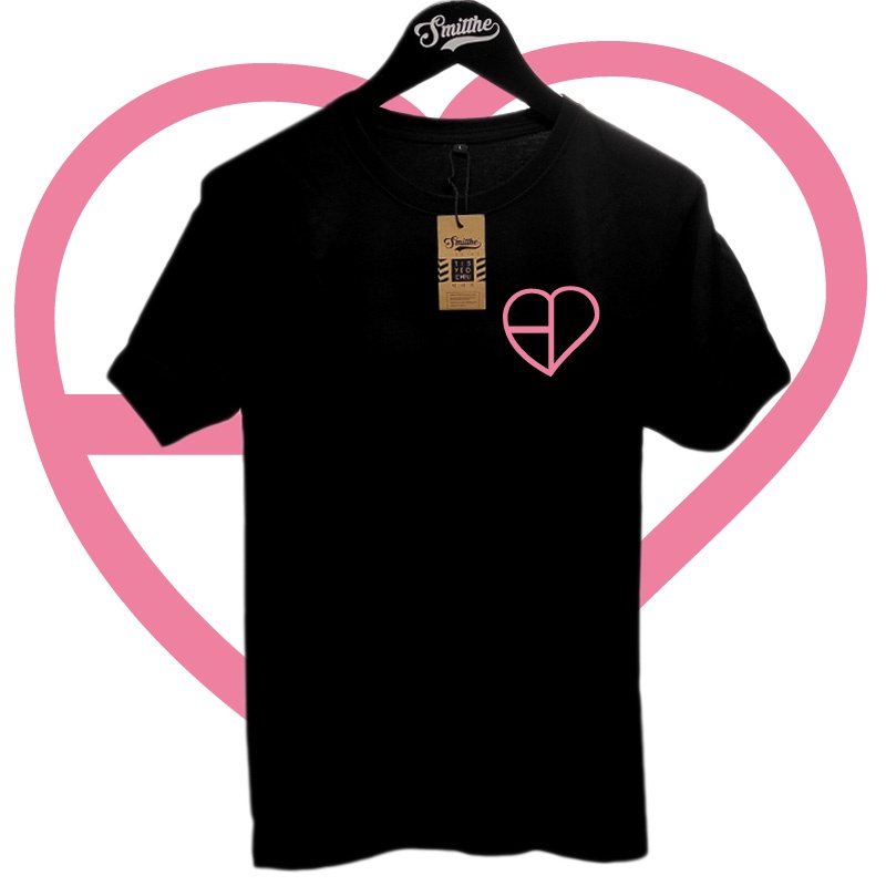 Kaos BP Love Simple T-Shirt 100% Cotton Combed 24s Hitam BLINK