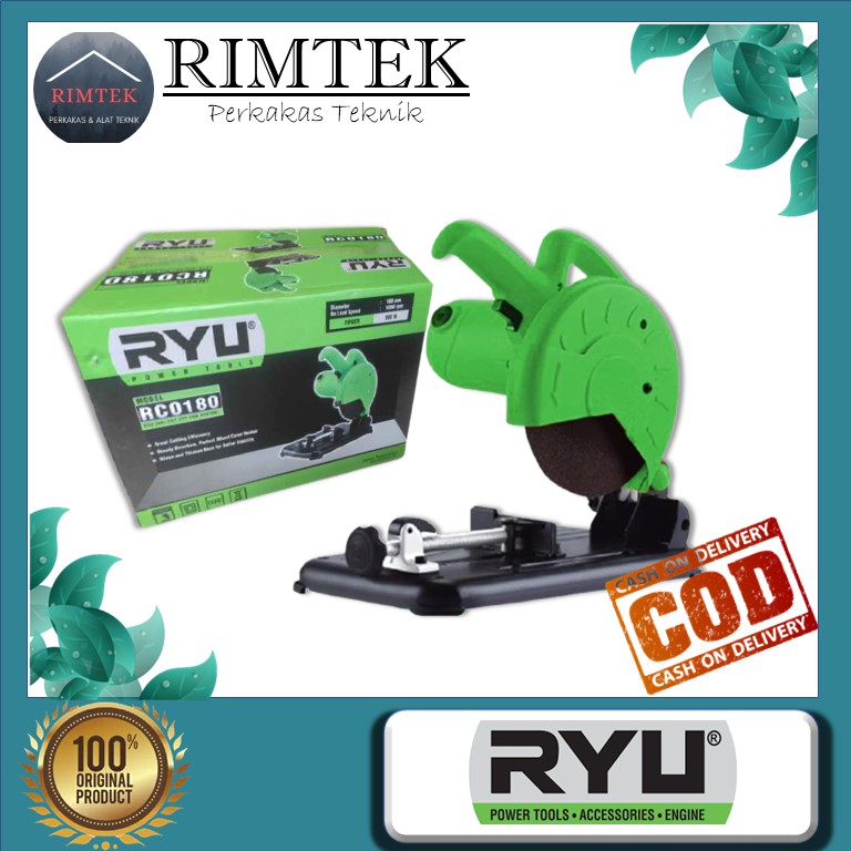 RYU Mesin Potong Besi RYU 7" 180mm - RCO180 Cutting Wheel RYU Cut Off merk RYU TEKIRO