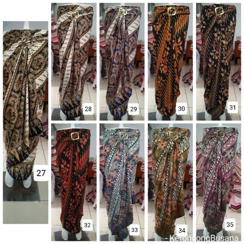 (1/2) Rok LILIT Batik ring gesper ASLI tembaga kuningan pilihan bukan plastik! KeroncongBusana