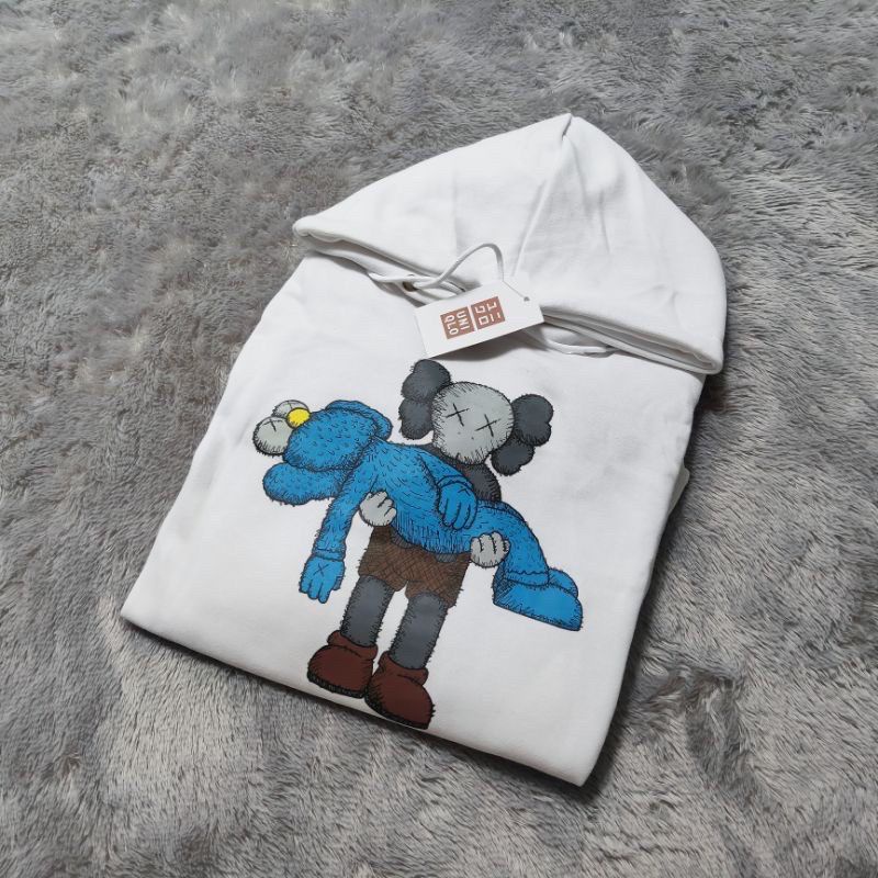 SWEATER HOODIE UNIQLO PREMIUM MIRROR FULLTAG-H. GENDONG PUTIH