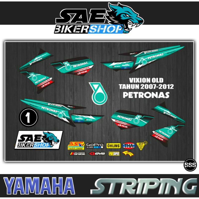 Striping Sticker Stiker Vixion Lama - Old Vixion PETRONAS
