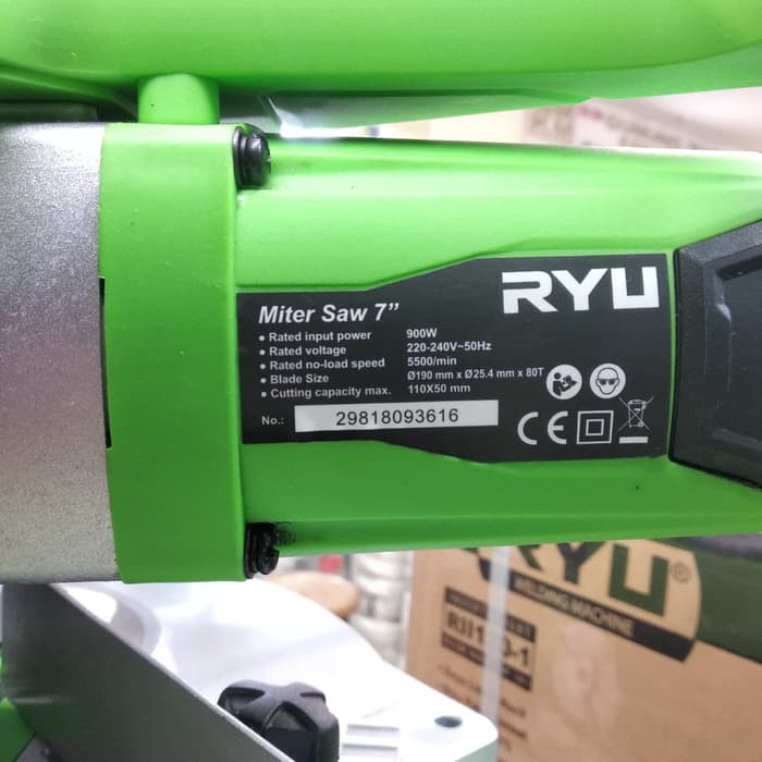 MITTER SAW RYU RMS 180 - MITTER SAW RYU 7" - MESIN POTONG ALUMUNIUM