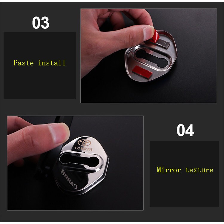 4Pcs Toyota Cover Stopper Pintu Toyota altis Wish Prius RAV4 Camry