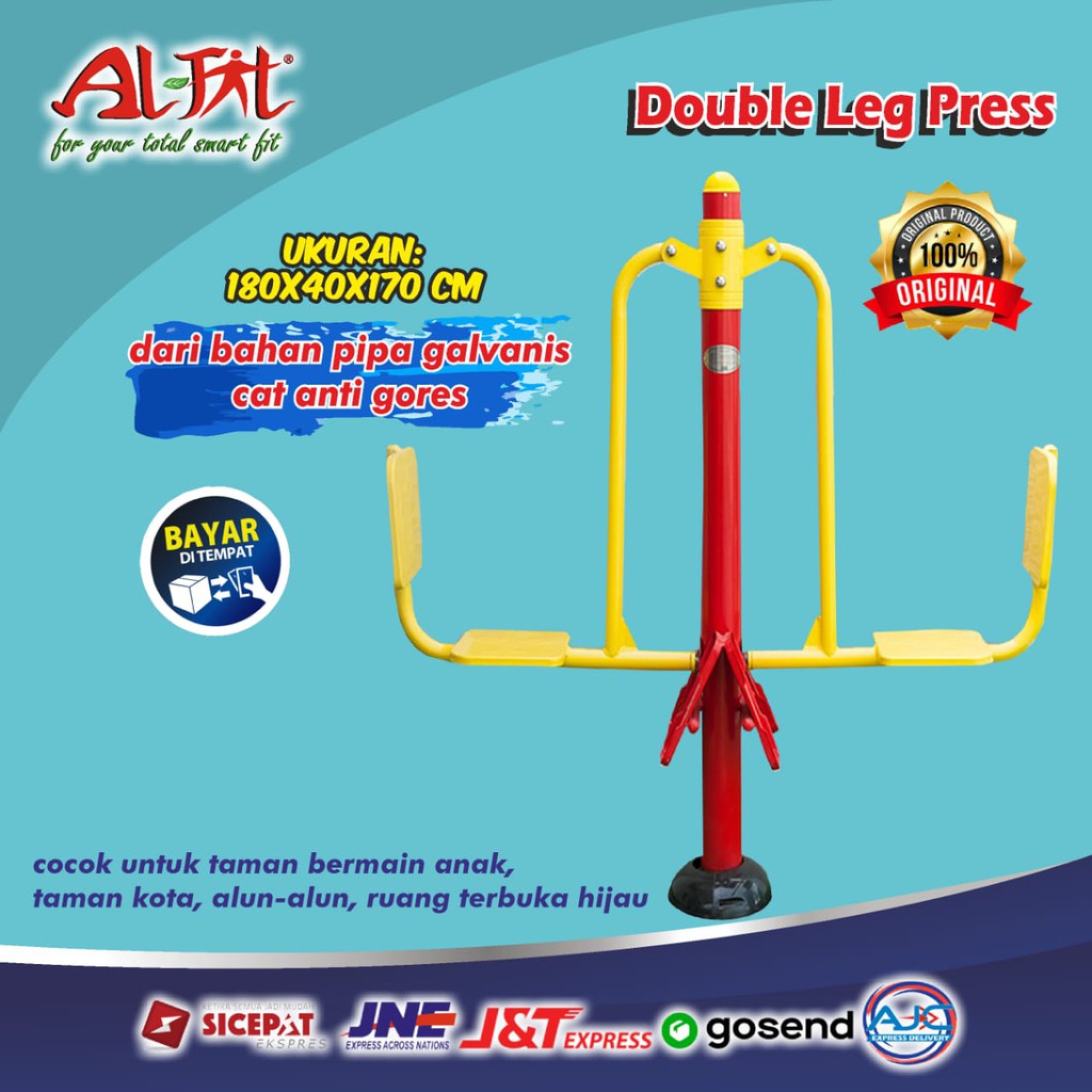Alat Gym Alat Fitness Fitnes Taman Outdoor Total DOUBLE LEG PRESS