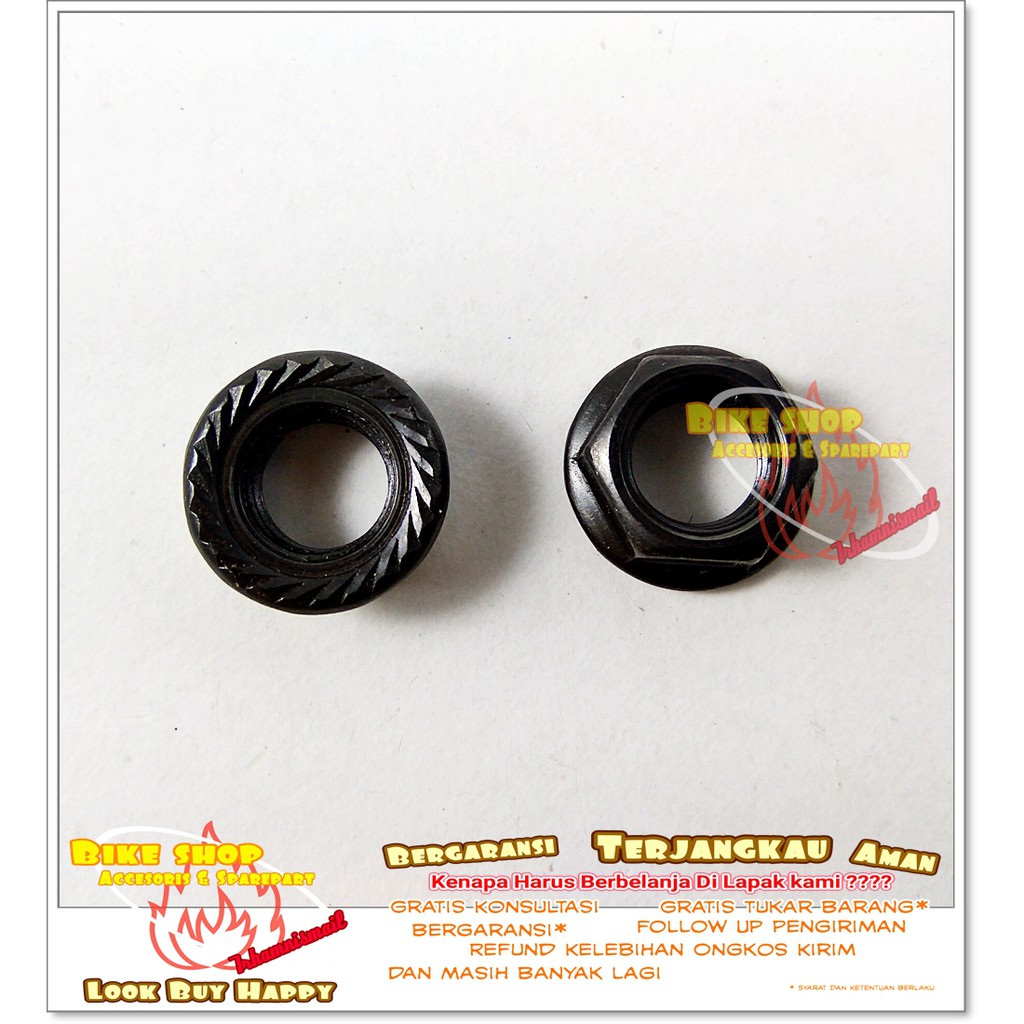  mur besi  baja 15 dilengkapi ring lock bisa untuk roda dan 