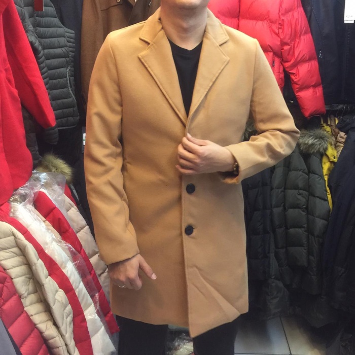 Coat New Arrival Men'S Coat Wool Kancing Tiga. ( Wool Import )