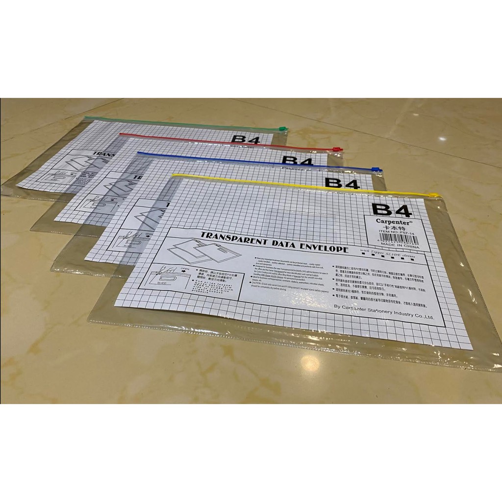

Map Zipper B4 Transparent Carpenter