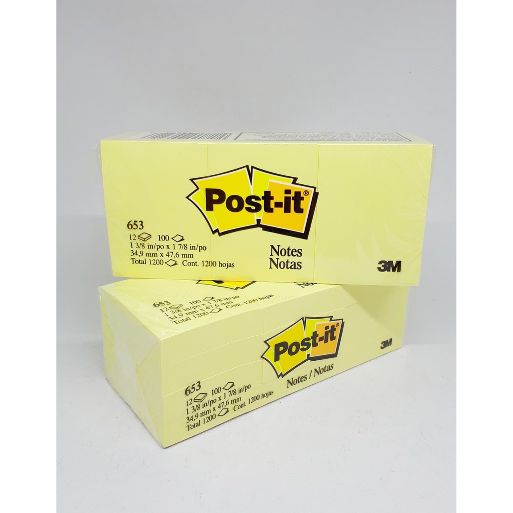 Jual 3M Post It Notes 653 (1,5" X 2") Indonesia|Shopee Indonesia