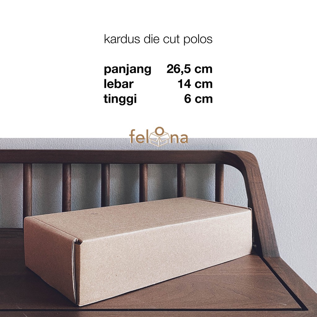 

Kardus Packing Die Cut Box 26.5x14x6 cm Premium Material