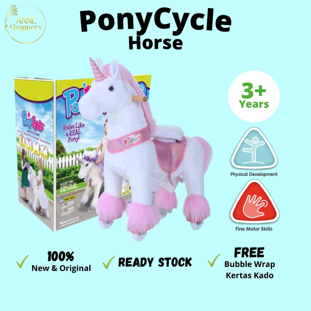 PonyCycle Unicorn - Pink - Mainan Kuda Kudaan Anak