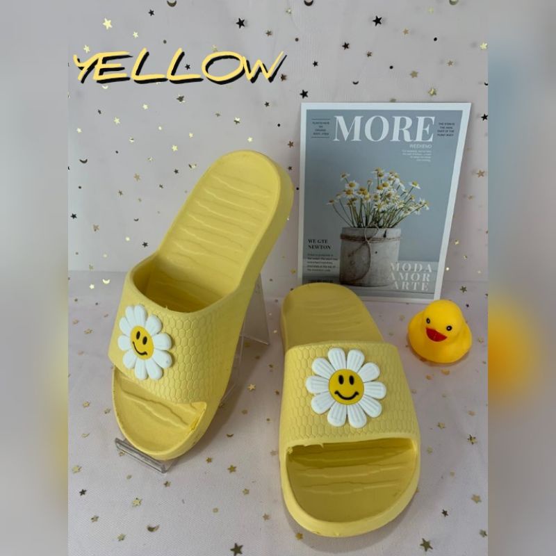 Sandal Slop Road Miniso Motif Sun Flower