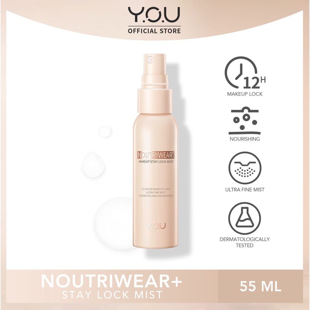 YOU NoutriWear+ Makeup Stay Lock Mist Baru Original