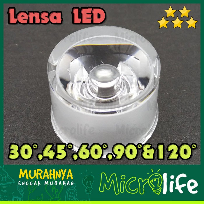 LED Lensa Waterproof Housing Polos 30 45 60 90 120 Derajat