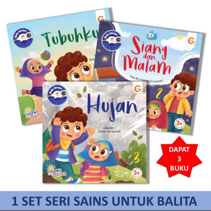 Buku anak Islami sains untuk balita 1 set (3 buku) by insani kids gema insani