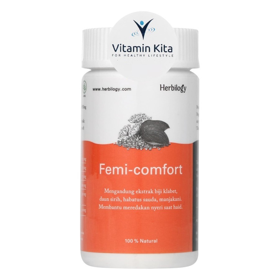 HERBILOGY FEMI COMFORT CAPSULE 60 PCS/BTL BPOM UNTUK KESEHATAN WANITA