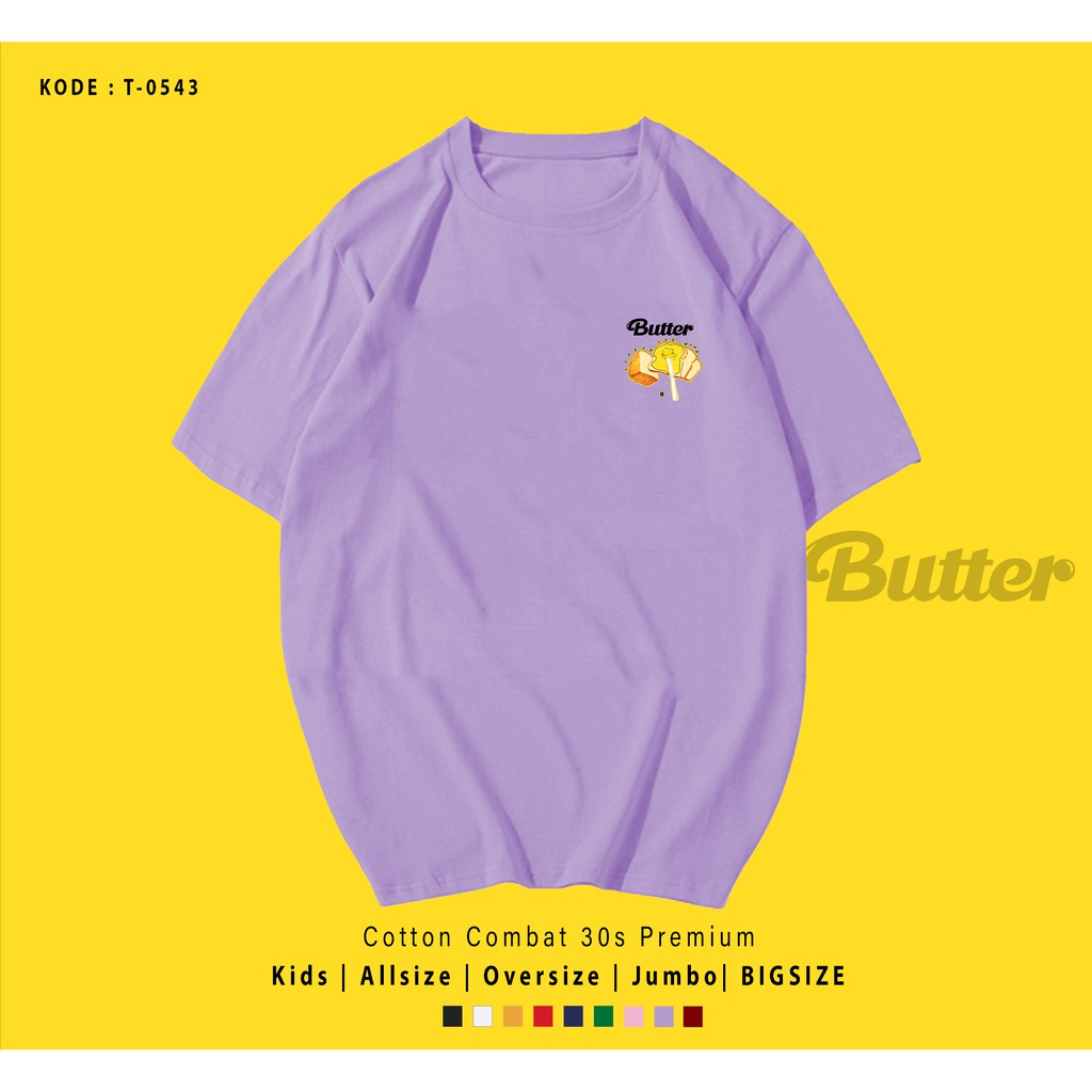 T0543  T-SHIRT / KAOS UNISEX / TUMBLR TEE / REAL PICTURE KPOP BTS BUTTER ROTI SIDE / IMPORT / ARMY