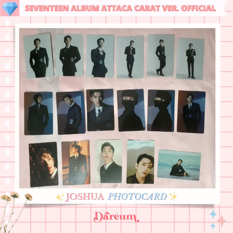 [NEW] READY PHOTOCARD JOSHUA SEVENTEEN ATTACA CARAT VERSION OFFICIAL