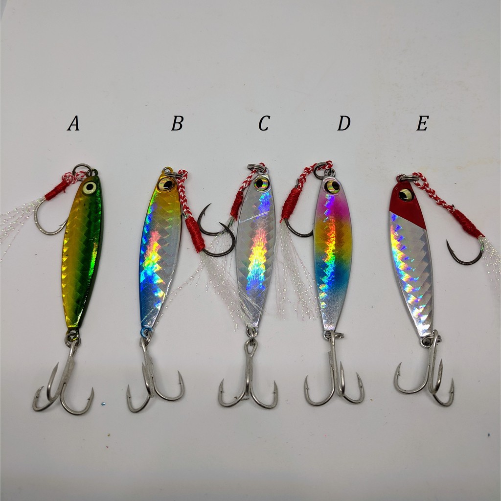 Umpan Lure Metal Jig 7g 10g 15g 20g dengan assist hook